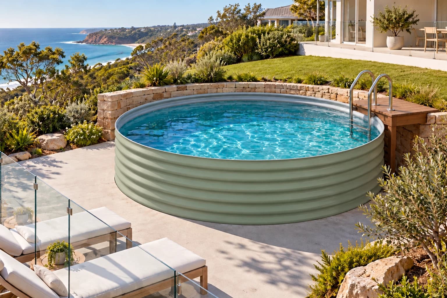 Representative Classic pool lifestyle concept; final dimensions and finish may vary